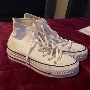White platform converse